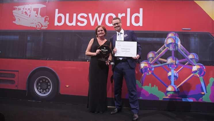 Volvos’ premium coach voted best and safest at Busworld